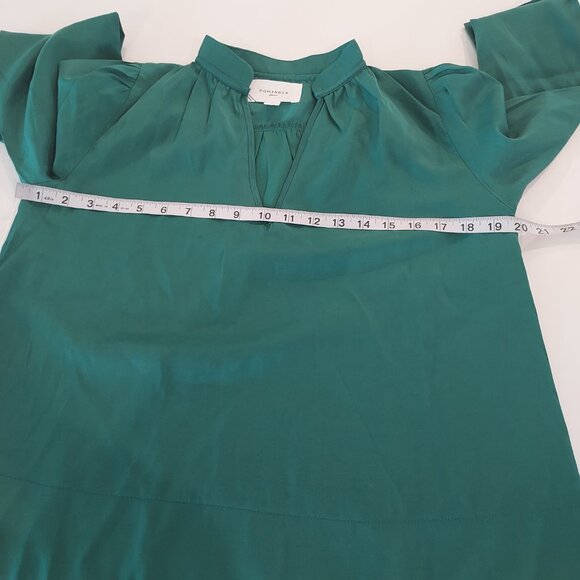 Pomander Place Rosemary Phillipa Emerald Green Blouse Size Small - Picture 6 of 9